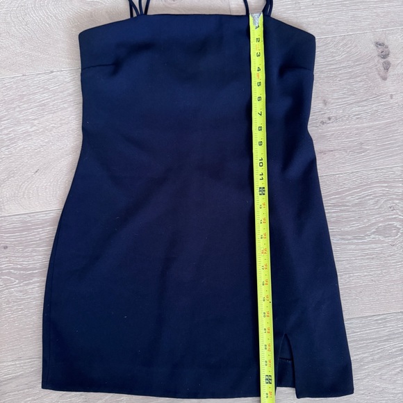 Zara Black Spaghetti Strap Mini Dress with side Slit size Small - Picture 7 of 9